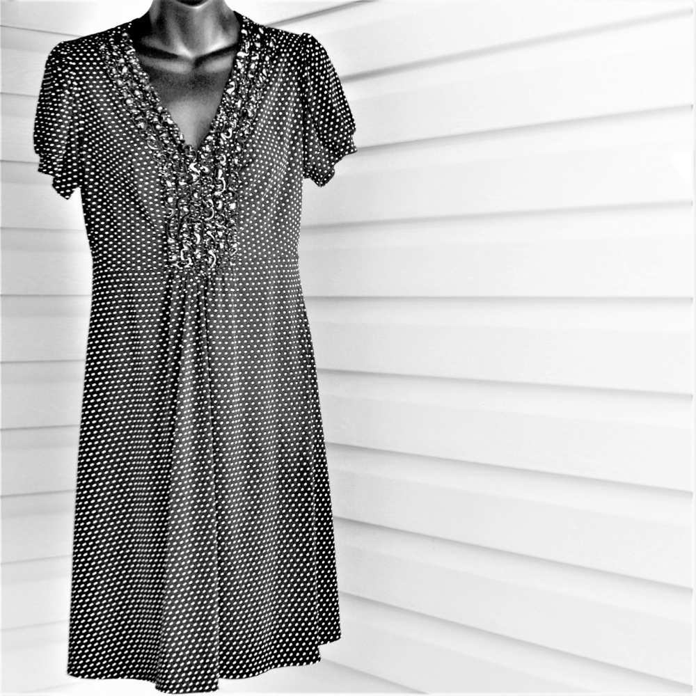 Polka Dot Dress Chris McLaughlin Knee Leng…
